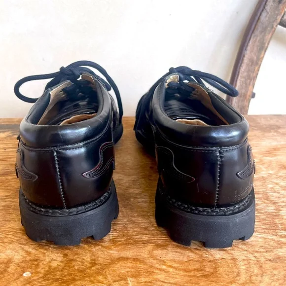 SOLD-JOHN FLUEVOG ANGELS FLAME Black Cordovan Leather Heavy Seventh Heaven Soles - Picture 6 of 14